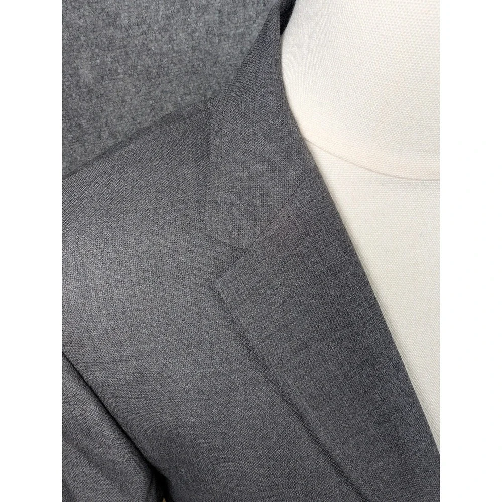 UNTUCKit Sport Coat Mens 44R Grey 100% Wool Viaggio‎ Natural Stretch Blazer FLAW